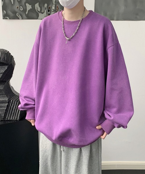 トレーナー スウェット 「FVLMEN」Pigment processing sweat pullover