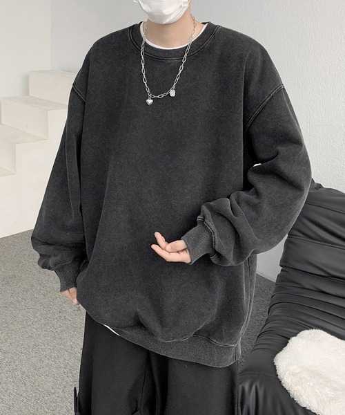 トレーナー スウェット 「FVLMEN」Pigment processing sweat pullover