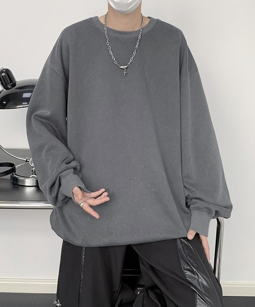 トレーナー スウェット 「FVLMEN」Pigment processing sweat pullover