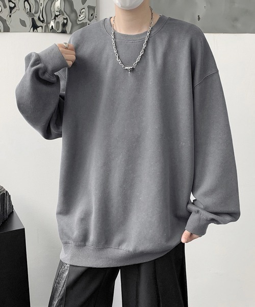 トレーナー スウェット 「FVLMEN」Pigment processing sweat