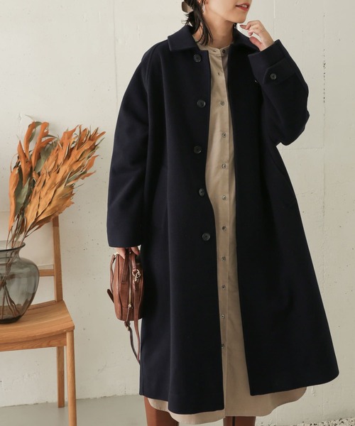 URBAN RESEARCH DOORS」 ステンカラーコート ONE ネイビー レディース 