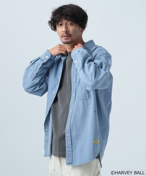 smile(*´꒳`*) 一体型 SMILEY FACE シャツ 「SMILEY FACE(スマイリーフェイス)」HELLO