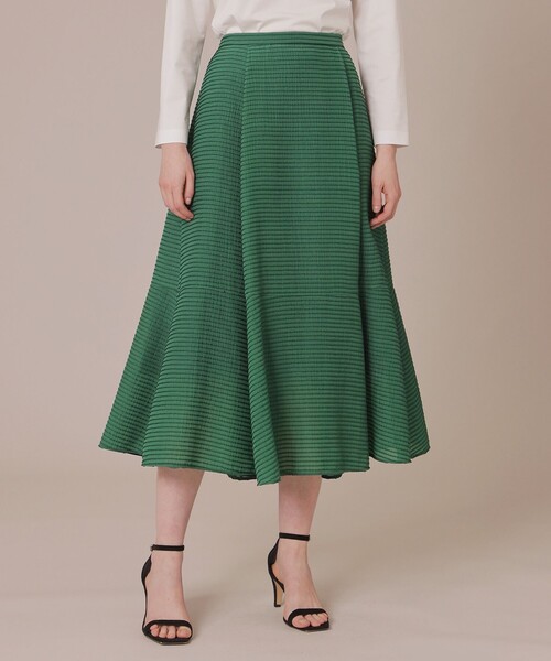 MACKINTOSH LONDON スカート 「エクラ掲載」タックボーダースカート  