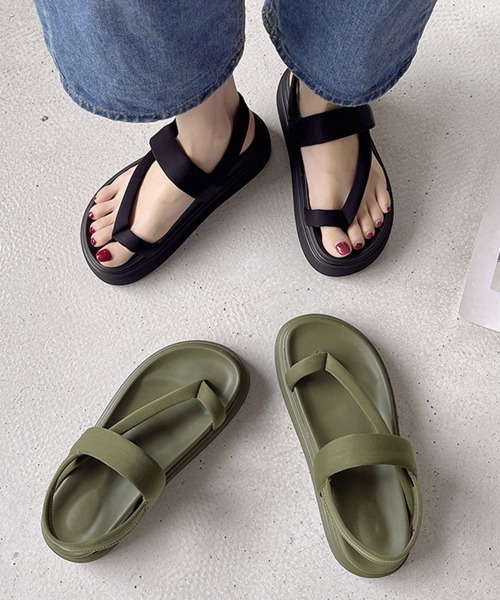 LCS-2105-002 ビーチ サンダル ミュール 厚底 ジュース miniministore サンダル トングサンダル 厚底 ビーチサンダル 夏