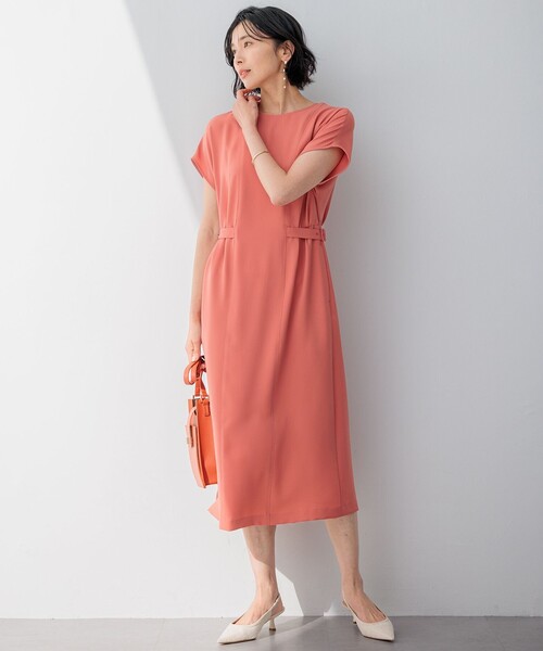 23区　ストレッチツイル　ワンピース撥水加工　44 23区 ワンピース 「撥水加工/洗える」キューティクルストレッチ