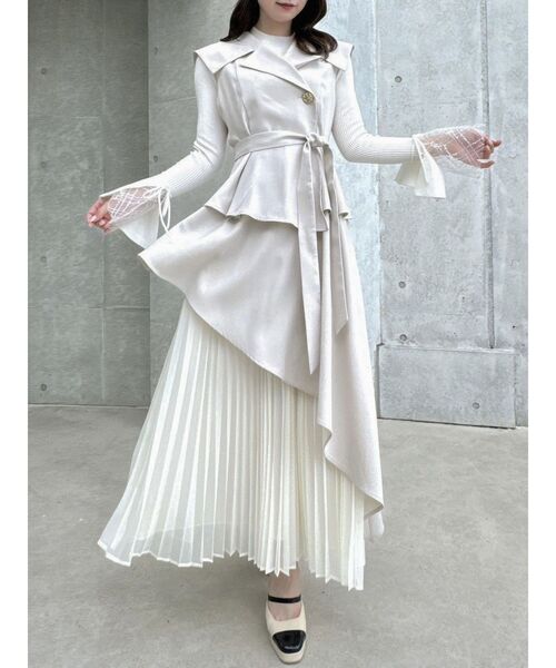 dazzlin（ダズリン） ワンピース アシメプリーツトレンチワンピース