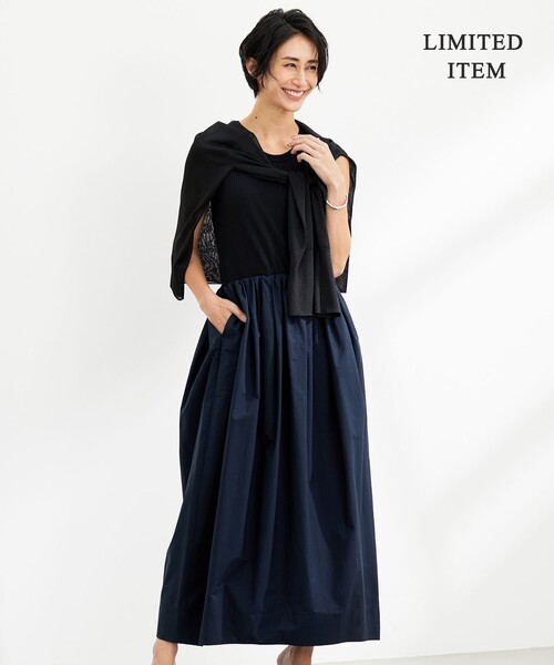 ICB ワンピース 「WEB限定・洗える」 リブコンビタイプライター  