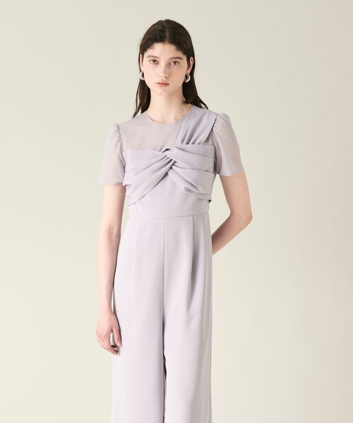 GRACE CONTINENTALリボンサロペット 38 GRACE CONTINENTAL（グレースコンチネンタル） オールインワン