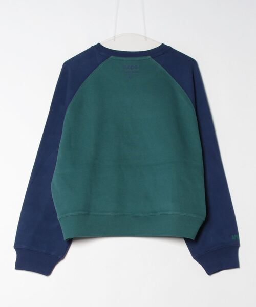 トレーナー スウェット AAPE RAGLAN CROPPED SWEAT レディース AAPE BY A BATHING APE トレーナー スウェット RAGLAN CROPPED
