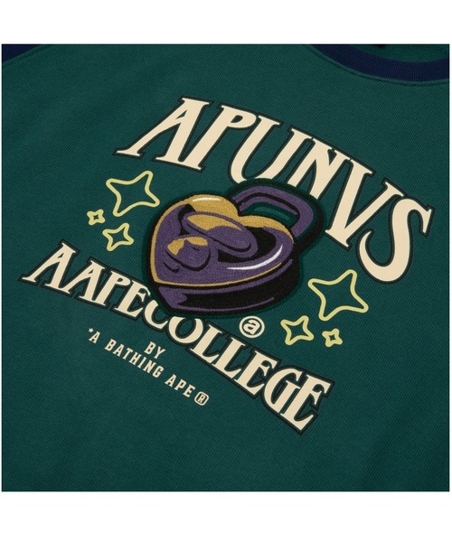 トレーナー スウェット AAPE RAGLAN CROPPED SWEAT レディース AAPE BY A BATHING APE トレーナー スウェット RAGLAN CROPPED