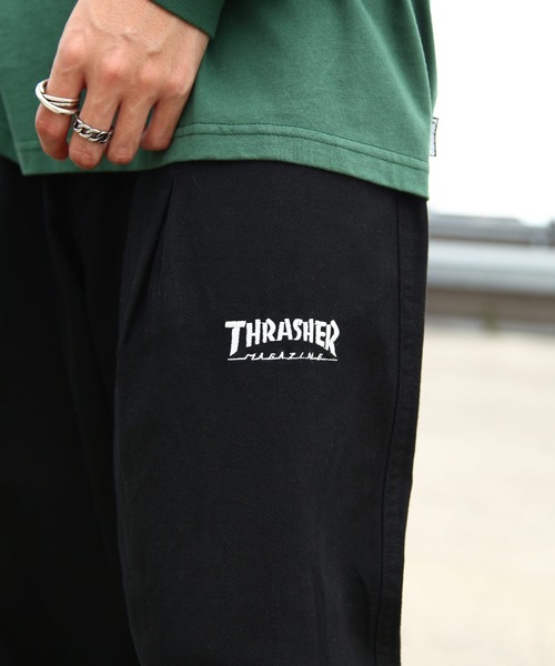 THRASHER（スラッシャー） ワイドパンツ チノパン ワンポイント ロゴ