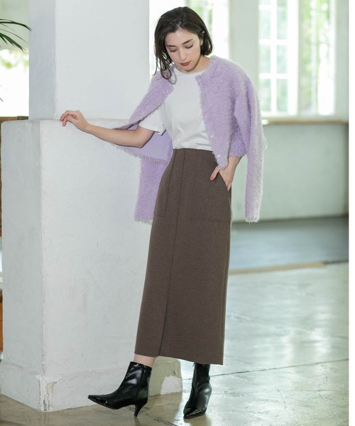 美品 セオリー 日本製 ウール タイトスカート XO ストレッチ 人気 S-LLsize7color》ウールライクストレッチタイトスカート【洗濯機
