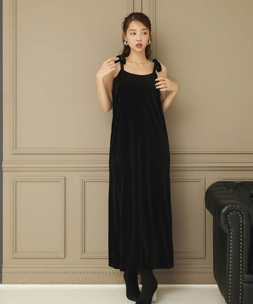 fifth（フィフス） ワンピース リボンデザインベロアワンピース