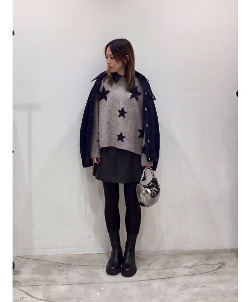 ALLSAINTS ワンピース RIDLEY CASHMERE BLEND MINI JUMPER DRESS  