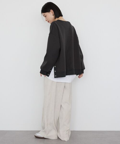 AMERICAN HOLIC トレーナー スウェット サイドドットボタン