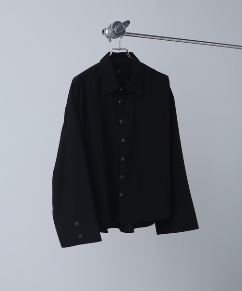 シャツ シルキースムース ヴィンテージボタン ビックカフスシャツ