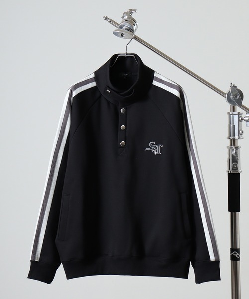 トレーナー スウェット HALF BUTTON SWEATSHIRT レディース RE730 トレーナー スウェット Half button stand collar