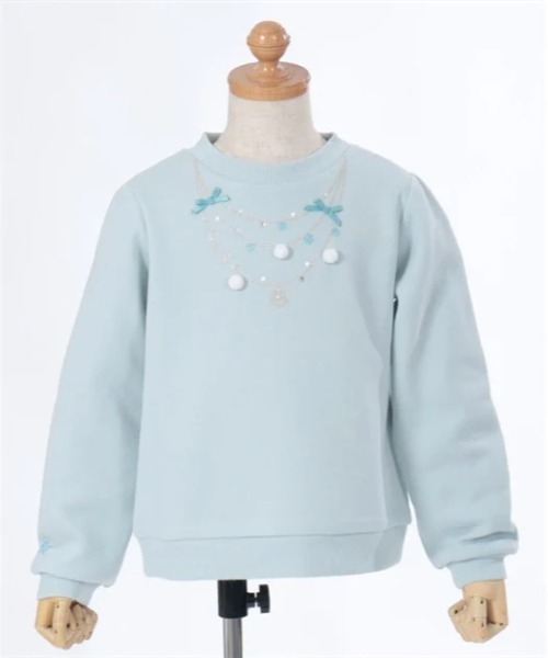 tシャツ 雪ネックレス裏起毛トレーナー キッズ 子供服 女の子 | axes femme | 08