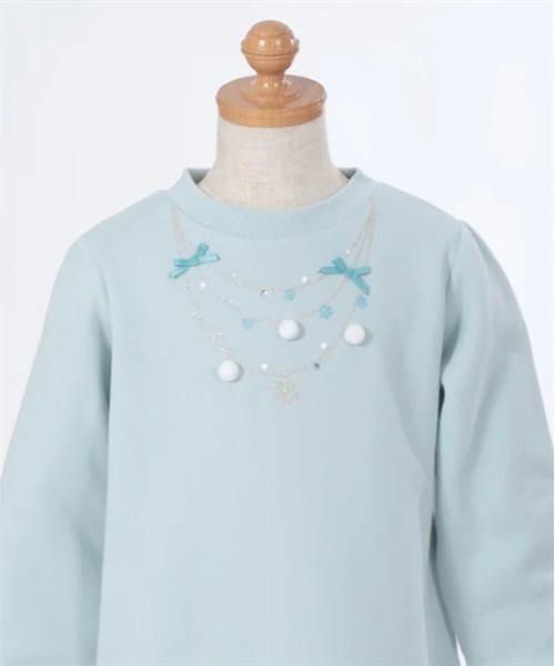 tシャツ 雪ネックレス裏起毛トレーナー キッズ 子供服 女の子 | axes femme | 11