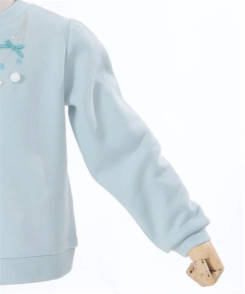 tシャツ 雪ネックレス裏起毛トレーナー キッズ 子供服 女の子 | axes femme | 15