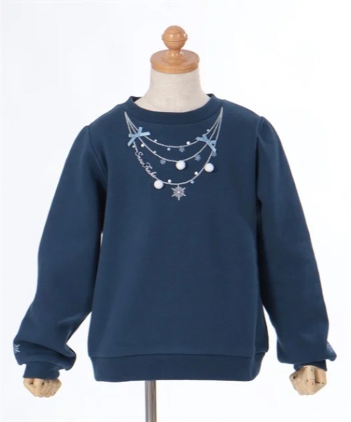 tシャツ 雪ネックレス裏起毛トレーナー キッズ 子供服 女の子 | axes femme | 16