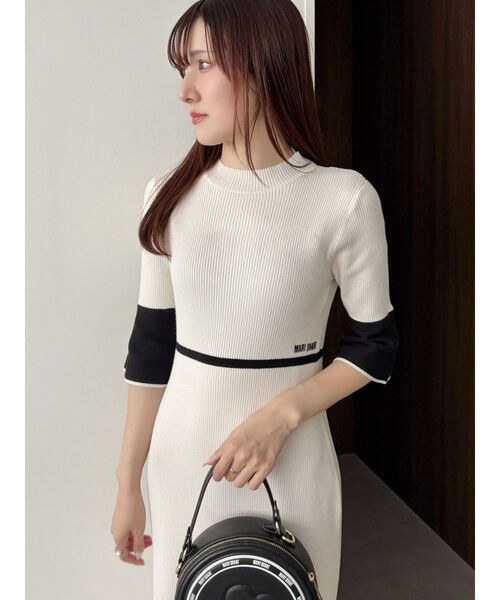 MERCURYDUO MARY QUANT ニットワンピース MERCURYDUO ワンピース 「MARY QUANTコラボ」バックシャン