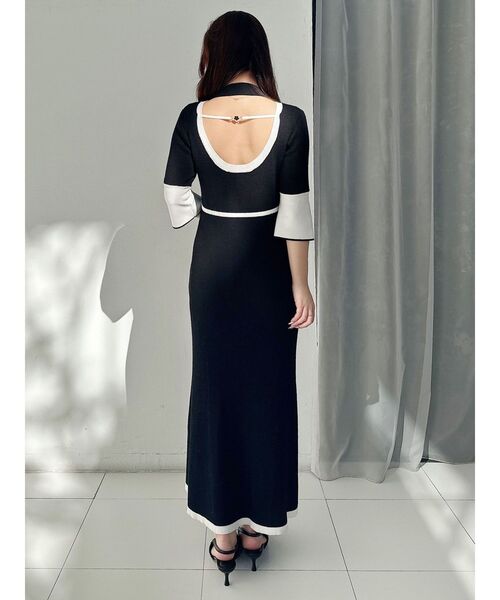 ワンピース ドレス バックシャン 4色 キャミ 2連 ストラップ MERCURYDUO ワンピース 「MARY QUANTコラボ」バックシャン