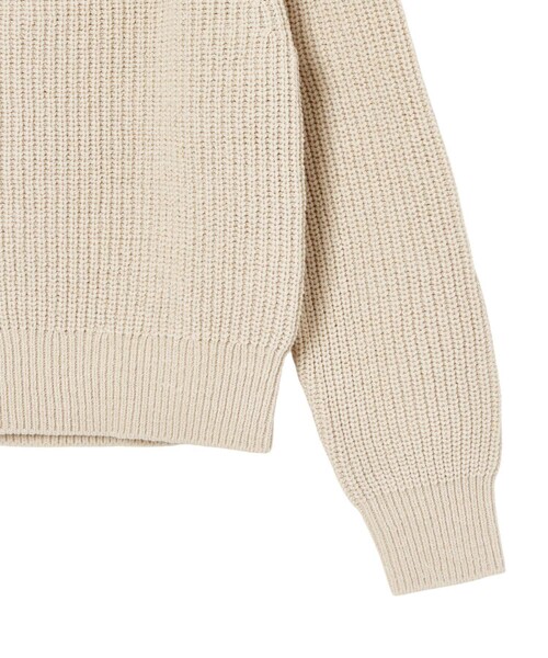 ANAYI（アナイ） ニット セーター アシメカラーラグラン プルオーバー