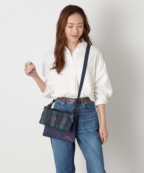 Polo Ralph Lauren 傘入れバックサコッシュ レインウェア　日傘袋 POLO RALPH LAUREN レインサコッシュ傘袋 カラーブロック 吸水