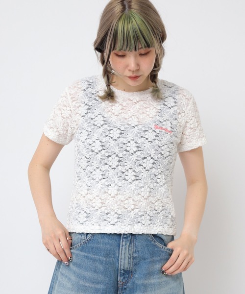 tシャツ M2407 フラワージャガードＴ レディース