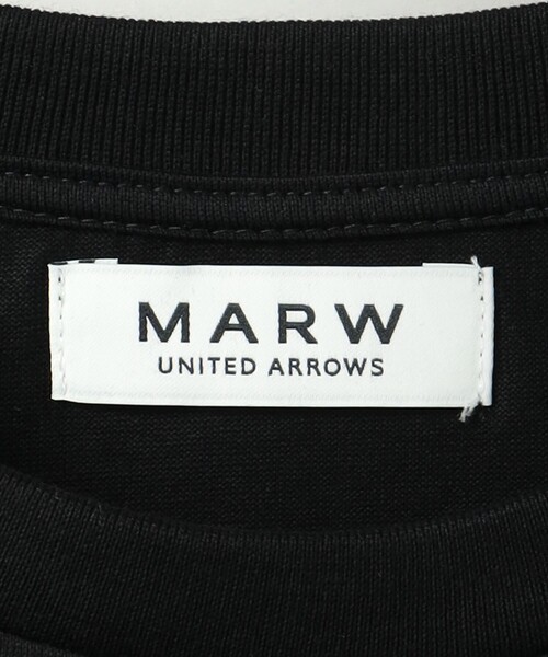 〈MARW UNITED ARROWS〉 半袖カットソー ブラック フリーサイズ MARW UNITED ARROWS tシャツ 「MARW ARROWS」プリント Tシャツ