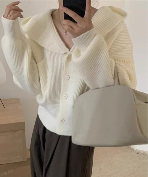 「ROOPTOKYO」 ニットカーディガン FREE ホワイト レディース_画像3