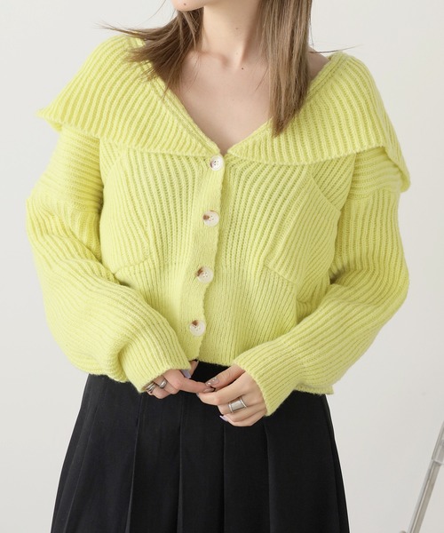 「ROOPTOKYO」 ニットカーディガン FREE ホワイト レディース_画像5