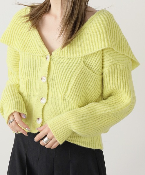 「ROOPTOKYO」 ニットカーディガン FREE ホワイト レディース_画像6