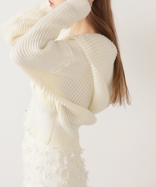 「ROOPTOKYO」 ニットカーディガン FREE ホワイト レディース_画像8