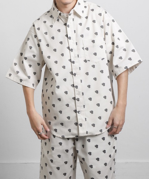 tシャツ 「ELOOPS」スローガンプリント入り ウールニットショートトップス レディース メンズ セール】ボーダーショート丈ジップニットトップス（ニット