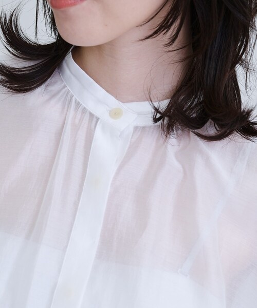 シアーローンミドル丈シャツシアーシャツシアートップス【洗える夏服】 INDIVI GALLEST ブラウス シャツ シアーローンミドル丈シャツ