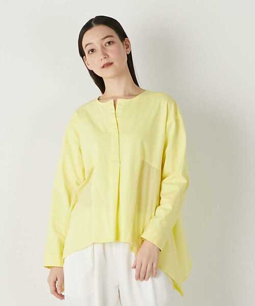 tシャツ 「LOURMARIN」布帛コンビスキッパープルオーバー レディース