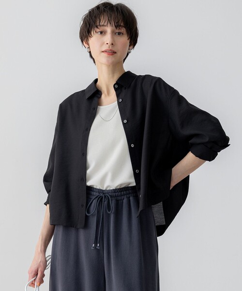 ブラウス シャツ 「Oggi5月号掲載/接触冷感/速乾性」シアータンブラー シャツ レディース 23区 ブラウス シャツ 「Oggi5月号掲載/接触冷感/速乾性」シアー