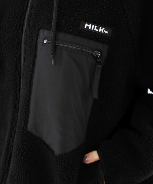 「MILKFED.」 ジップアップブルゾン MEDIUM ホワイト レディース_画像3