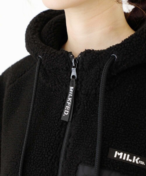 「MILKFED.」 ジップアップブルゾン MEDIUM ホワイト レディース_画像6