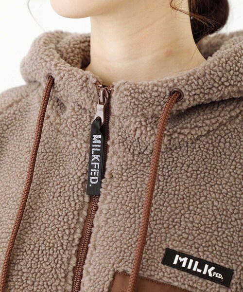「MILKFED.」 ジップアップブルゾン MEDIUM ホワイト レディース_画像8