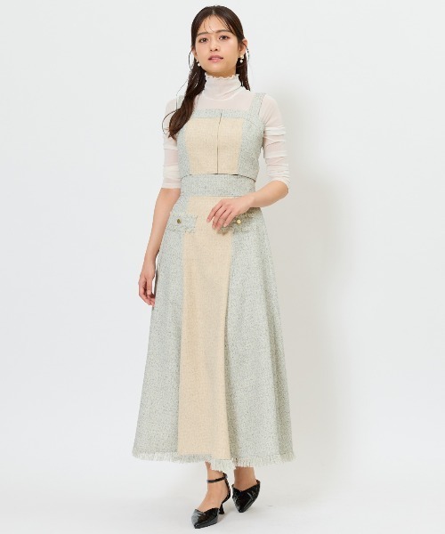 AND COUTURE（アンドクチュール） セットアップ 夏 配色ツイード