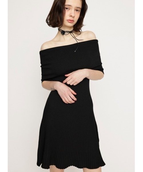 新品未使用　Styling オフショルダーリブニットワンピース SLY ワンピース OFF SHOULDER RIB KNIT S/OP オフショルダー