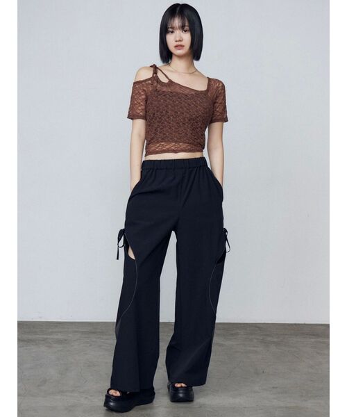 EMODAパンツ EMODA パンツ ナイロンドッキングパンツ レディース : ZOZOTOWN