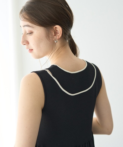 YECCA VECCA ワンピース 配色ニットワンピース : ZOZOTOWN Yahoo