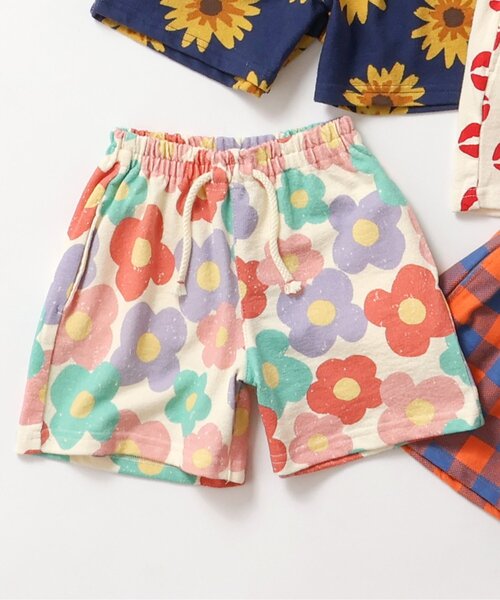BREEZE パンツ 「ジュニア対応」イロイロ柄ハーフパンツ キッズ