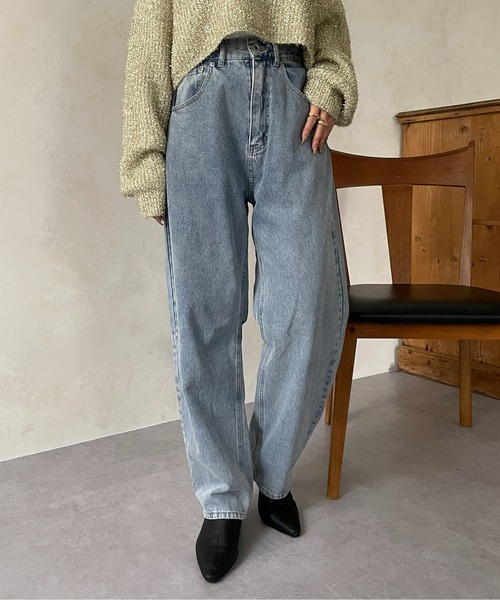 [Thevon] Denim брюки MEDIUM черный женский 