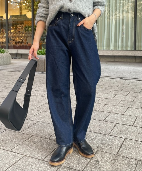 [Thevon] Denim брюки MEDIUM черный женский 