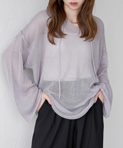 raffime ニット セーター アウトリンキングシアートップス